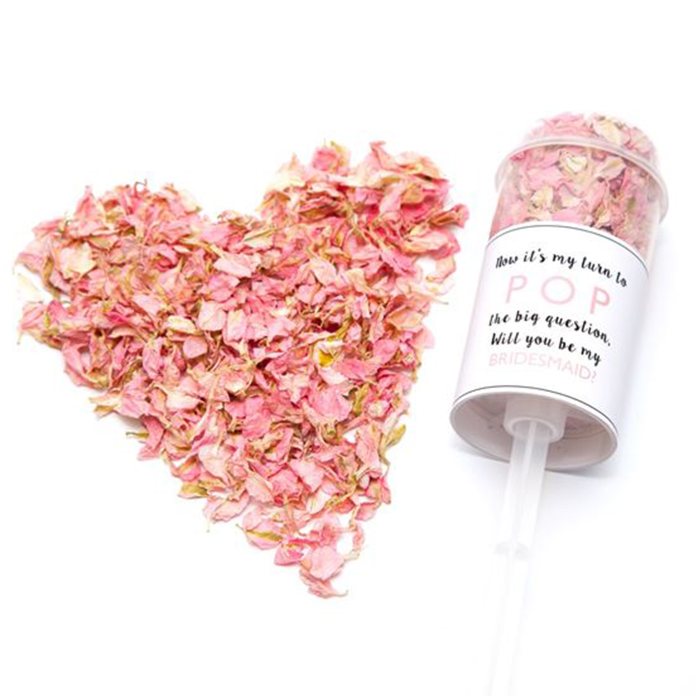 Bridesmaid proposal ideas with biodegradable wedding confetti
